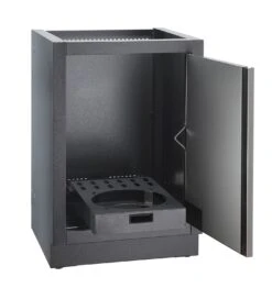 Napoleon Outdoor Küche Oasis 100 Mit LEX 485 Edelstahl Einbaugrill Ohne Vordefinierte Arbeitsplatte -Napoleon Napoleon Gasflaschen Unterschrank Tuer offen 4