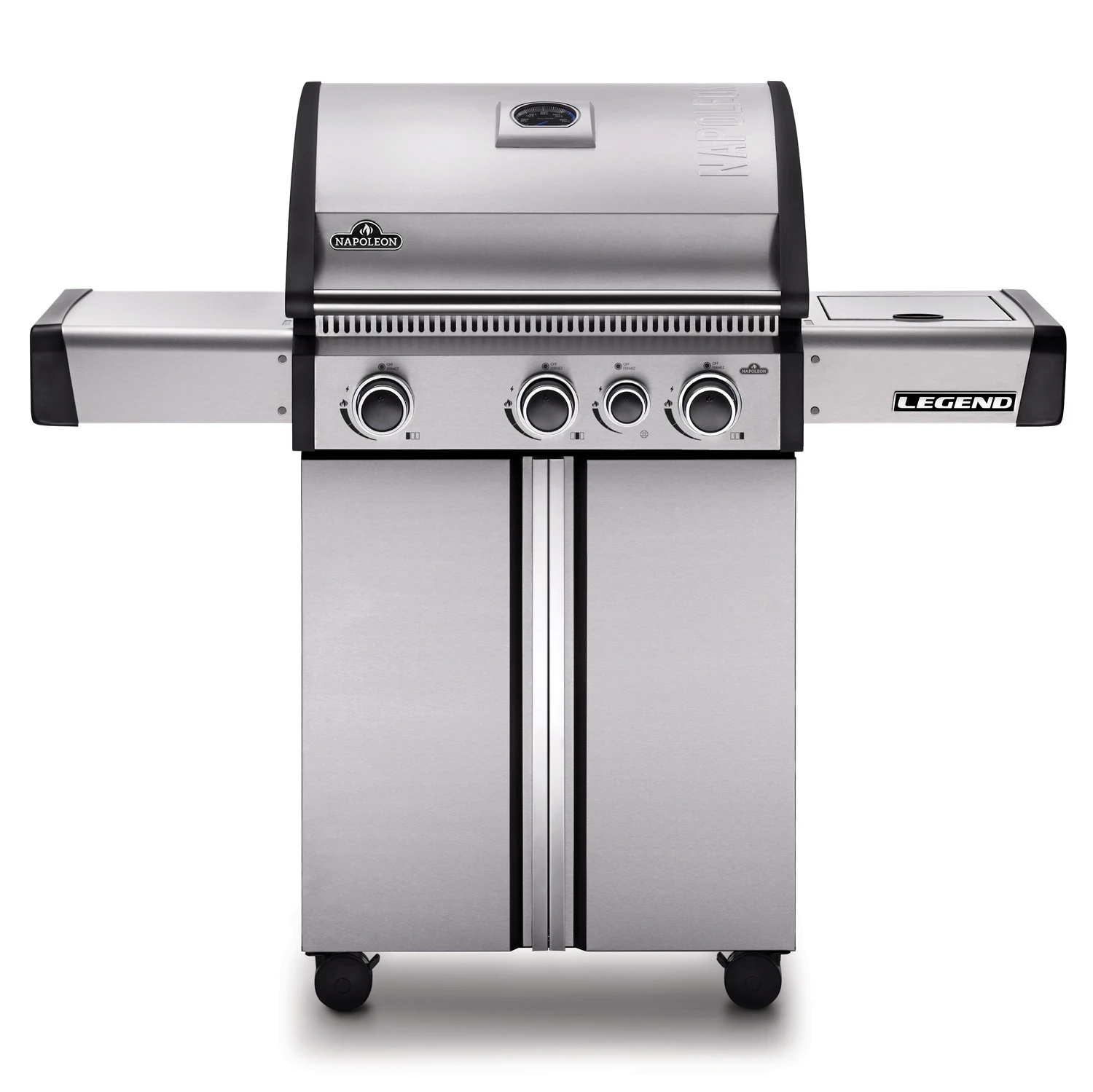 Napoleon Legend 410 Edelstahl Gasgrill - 3 Brenner Mit Seitenbrenner - Inkl. Napoleon Abdeckhaube