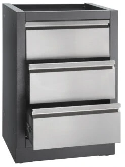 Napoleon Outdoor Küche Oasis 100 Mit LEX 485 Edelstahl Einbaugrill Ohne Vordefinierte Arbeitsplatte -Napoleon Napoleon Oasis Outdoor Kueche 2er Schubladenschrank 3