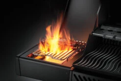 Napoleon Phantom Rogue SE 425 Gasgrill, Mattschwarz Mit Sizzle Zone Und Heckbrenner - Modell 2023 -Napoleon Napoleon Phantom Rogue RSE425SIBK 1PHM Detail Side Burnr Food