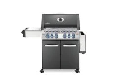 Napoleon Prestige 500 Gasgrill, Charcoal Grau - Mit Safety Glow - Modell 2023 -Napoleon Napoleon Prestige 500 Gasgrill grey Seitenablage abgeklappt